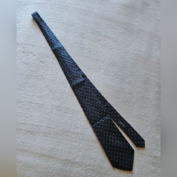 Mens Prada Designer Blue With Gold Dot Tie - Picture 1 of 6